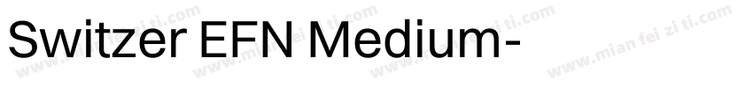 Switzer EFN Medium字体转换